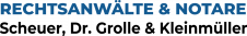 Logo Scheuer, Dr. Grolle und Kleinmüller Rechtsanwälte und Notare